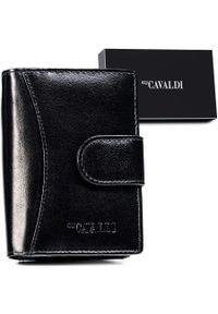 4U CAVALDI - Portfel damski 4U Cavaldi RD-09-GCL czarny. Kolor: czarny. Materiał: skóra