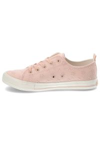 Big-Star - Różowe Trampki Big Star Modne Buty Damskie. Okazja: na uczelnię. Kolor: różowy. Materiał: materiał. Szerokość cholewki: normalna #7