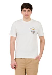 Aeronautica Militare - AERONAUTICA MILITARE Biały bawełniany męski t-shirt Short Sleeve, Rozmiar L. Kolor: biały. Materiał: bawełna