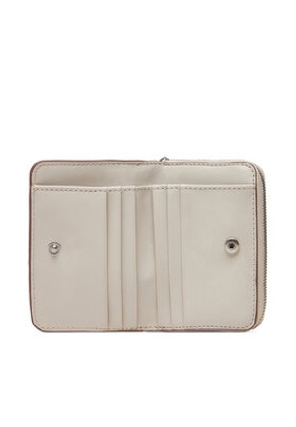 Calvin Klein Jeans Portfel damski Minimal Monogram Md Zip Around LV04K1009G Écru. Materiał: skóra
