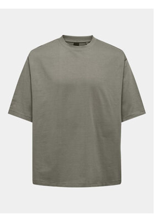 Only & Sons T-Shirt Millenium 22027787 Szary Oversize. Kolor: szary. Materiał: bawełna