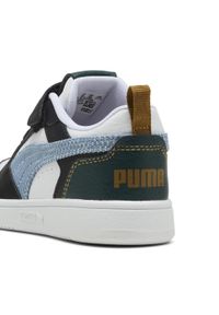 Puma - Dziecięce sneakersy Rebound V6 Low Run Fun PUMA. Kolor: czarny, zielony, niebieski, wielokolorowy. Sezon: lato. Sport: bieganie