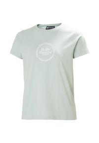 Koszulka damska Helly Hansen Core Graphic 2.0. Kolor: zielony. Materiał: bawełna #1