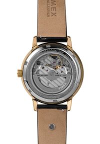 Timex zegarek TW2U54600 Celestial Opulence Automatic damski kolor czarny. Kolor: czarny. Materiał: skóra, materiał #3