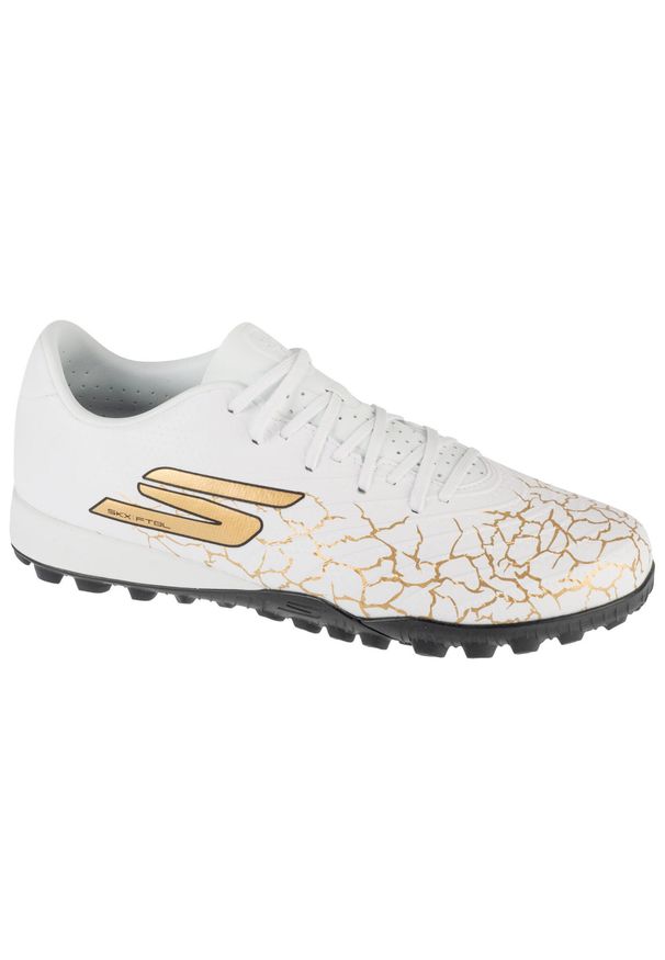 skechers - Buty piłkarskie turfy męskie, Skx 1.5 Academy TF. Kolor: biały. Sport: piłka nożna