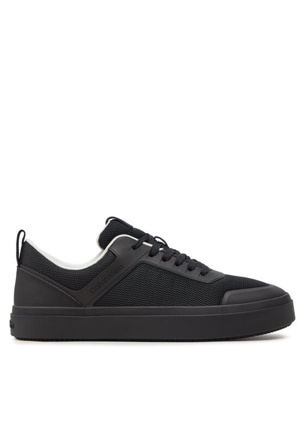 Calvin Klein Sneakersy Low Top Lace Up Knit HM0HM01488 Czarny. Kolor: czarny. Materiał: materiał