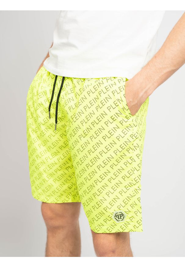 Philipp Plein Kąpielówki | CUPP13L01 | Mężczyzna | Żółty. Kolor: żółty. Materiał: poliester. Wzór: aplikacja