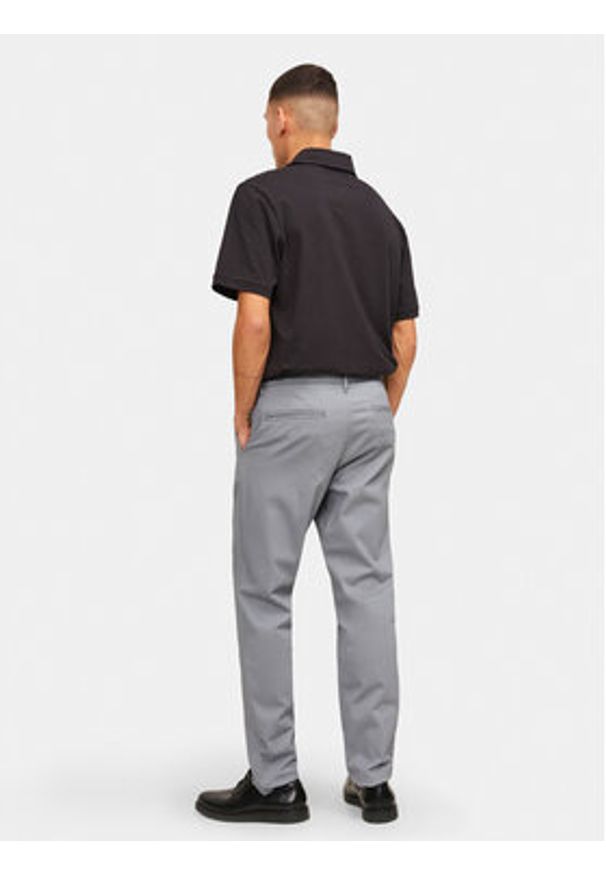 Jack & Jones Chinosy Marco 12150148 Szary Slim Fit. Kolor: szary. Materiał: bawełna