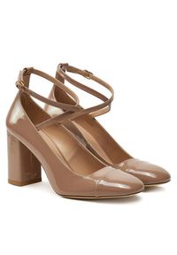 Stuart Weitzman Czółenka Eden Strap 85 SK086 Beżowy. Kolor: beżowy. Materiał: skóra, lakier #4