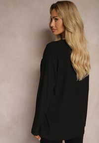 Renee - Czarna Bluzka Longsleeve z Prążkowanego Materiału Gigitha. Okazja: na co dzień. Kolor: czarny. Materiał: prążkowany, materiał. Długość rękawa: długi rękaw. Sezon: lato, wiosna. Styl: casual #4