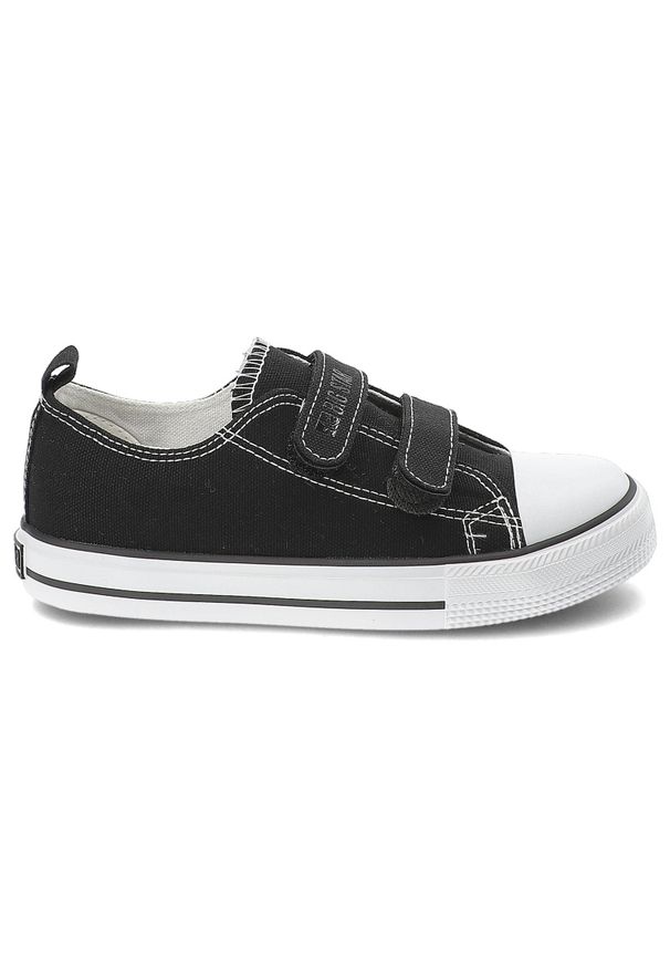 Big-Star - Czarne Trampki Big Star Modne Buty Dziecięce. Okazja: na co dzień. Zapięcie: rzepy. Kolor: czarny. Materiał: guma, materiał. Styl: klasyczny, sportowy, casual