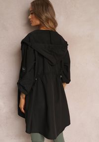 Renee - Czarna Kurtka Oversize Wiatrówka Ceshela. Kolor: czarny. Długość rękawa: długi rękaw. Długość: długie. Styl: elegancki #3