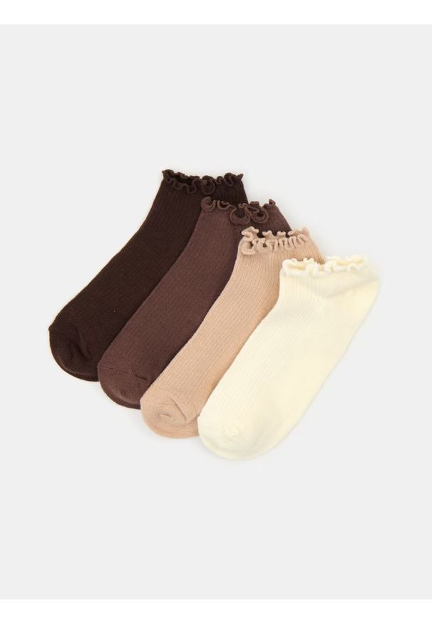 Sinsay - Krótkie skarpetki 4 pack - wielobarwny