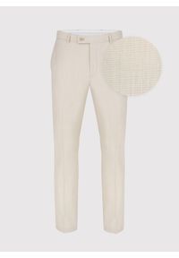 Pako Lorente - PAKO LORENTE – Beżowe spodnie garniturowe. Kolor: beżowy. Materiał: wełna, lycra, poliester. Styl: elegancki