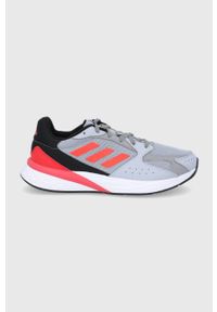 Adidas - adidas Buty kolor szary. Zapięcie: sznurówki. Kolor: szary. Materiał: guma. Sport: bieganie