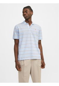 Jack & Jones Polo Bluwin 12170931 Błękitny Regular Fit. Typ kołnierza: polo. Kolor: niebieski. Materiał: syntetyk, bawełna