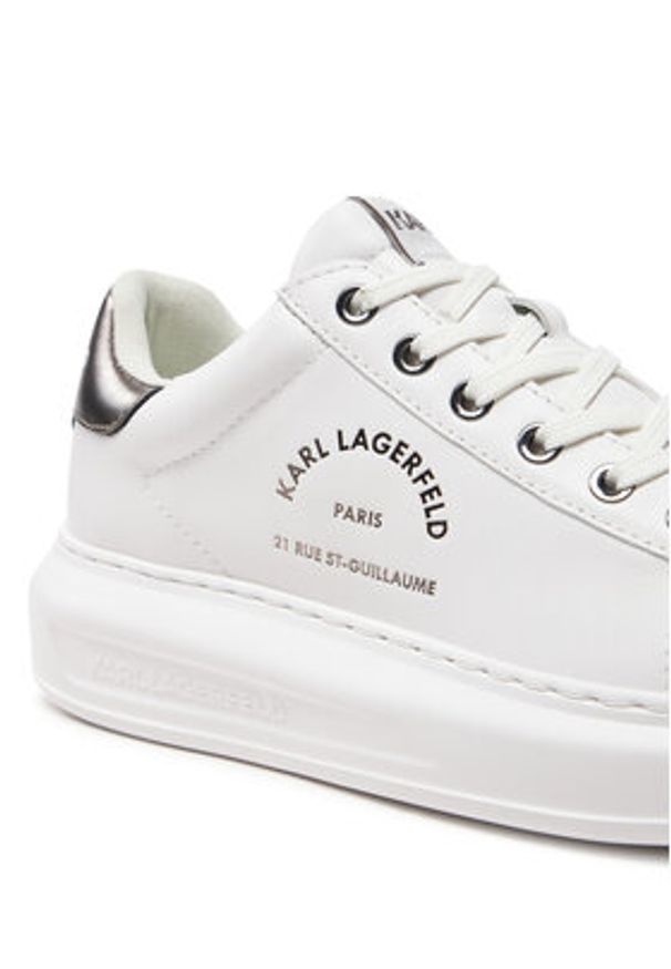 Karl Lagerfeld - KARL LAGERFELD Sneakersy KL62538K Biały. Kolor: biały. Materiał: skóra