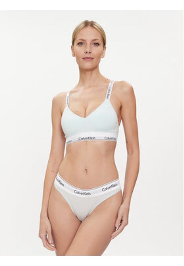 Calvin Klein Underwear Stringi 0000F3786E Niebieski. Kolor: niebieski. Materiał: bawełna