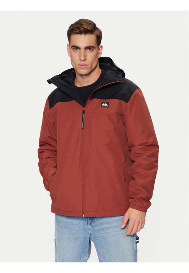 Quiksilver Kurtka przejściowa Overcast 3K EQYJK04063 Pomarańczowy Regular Fit. Kolor: pomarańczowy. Materiał: syntetyk