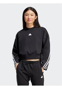 Adidas - adidas Bluza Future Icons 3-Stripes IP1549 Czarny Loose Fit. Kolor: czarny. Materiał: bawełna