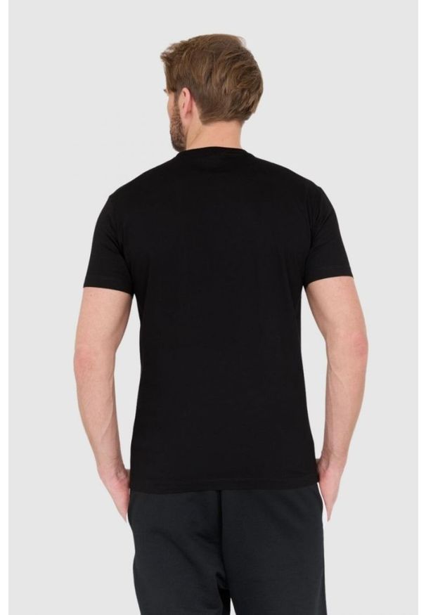 DSQUARED2 Czarny t-shirt męski z dużym logo icon, Rozmiar L. Kolor: czarny