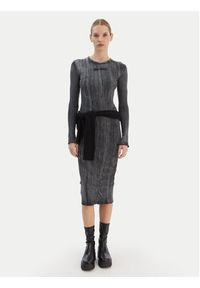 Karl Lagerfeld Jeans Sukienka codzienna B1W13055 Szary Slim Fit. Okazja: na co dzień. Kolor: szary. Materiał: bawełna. Typ sukienki: proste. Styl: casual #3