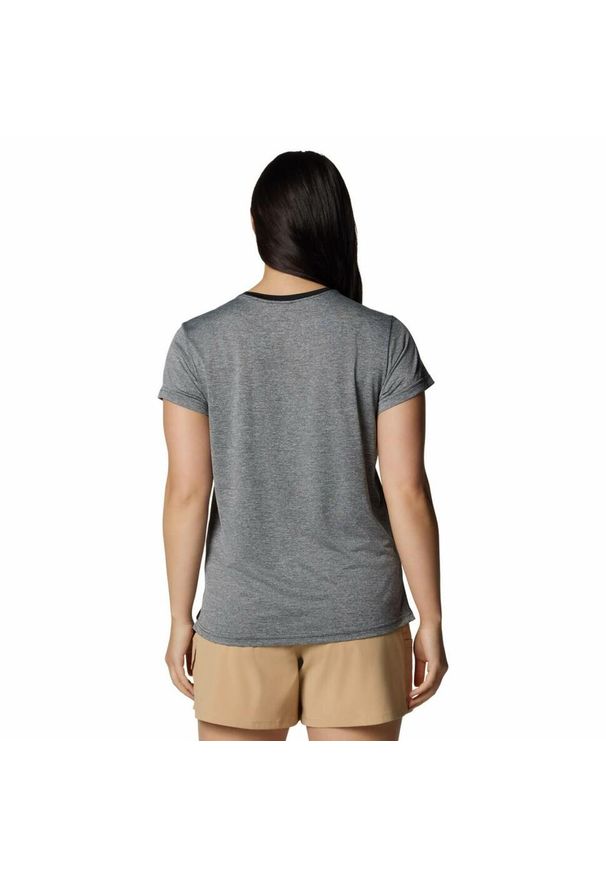 columbia - Koszulka techniczna damska Columbia BlueVista Hill Short Sleeve Crew. Kolor: szary. Sport: turystyka piesza