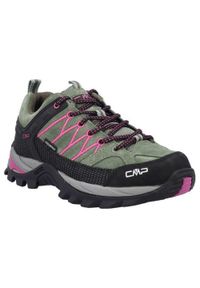 Buty trekkingowe damskie CMP Rigel Low. Kolor: zielony. Materiał: zamsz, materiał. Szerokość cholewki: normalna. Styl: sportowy