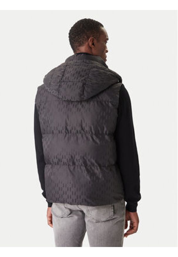 Karl Lagerfeld - KARL LAGERFELD Kamizelka 505017 554504 Czarny Regular Fit. Typ kołnierza: dekolt w karo. Kolor: czarny. Materiał: syntetyk