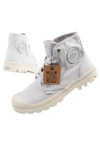 Buty za kostkę sportowe damskie Palladium Pampa Hi. Wysokość cholewki: za kostkę. Kolor: fioletowy. Materiał: jeans