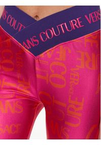 Versace Jeans Couture Legginsy 74HAC113 Różowy Slim Fit. Kolor: różowy. Materiał: syntetyk #3
