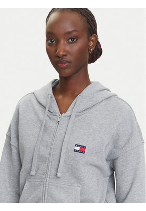 Tommy Jeans Bluza DW0DW21147 Szary Boxy Fit. Kolor: szary. Materiał: bawełna