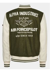Alpha Industries Kurtka bomber Varsity Air Force 138107 Zielony Regular Fit. Kolor: zielony. Materiał: syntetyk