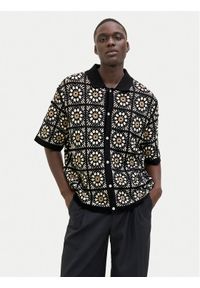 Jack & Jones - Jack&Jones Koszula Cartagena 12278724 Czarny Loose Fit. Kolor: czarny. Materiał: syntetyk