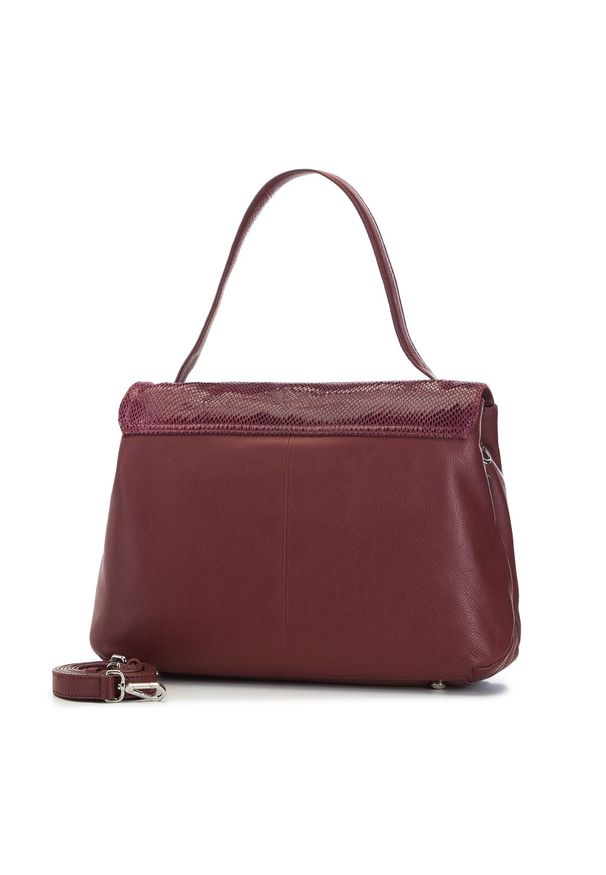 Wittchen - Kuferek skórzany z dwóch rodzajów skóry. Kolor: czerwony. Materiał: skórzane. Styl: elegancki, casual