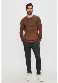 Tailored & Originals - Sweter. Okazja: na co dzień. Kolor: brązowy. Materiał: materiał. Długość rękawa: długi rękaw. Długość: długie. Styl: casual #4