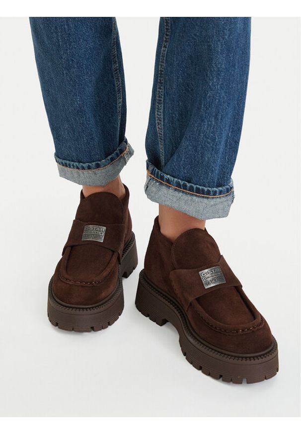 G-Star RAW - G-Star Raw Botki EO-ZEYNEP-70863-1 Brązowy. Kolor: brązowy. Materiał: skóra, zamsz