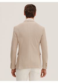 Pako Lorente - PAKO LORENTE – Beżowa marynarka z dzianiny. Kolor: beżowy, niebieski. Materiał: dzianina. Sezon: wiosna #9