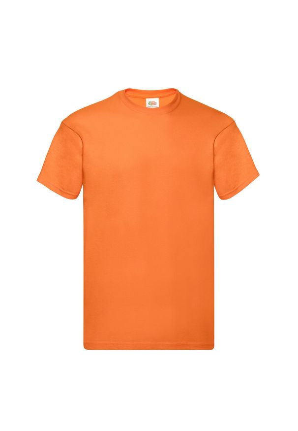 FRUIT OF THE LOOM - Oryginalna Koszulka Męska. Kolor: żółty, pomarańczowy, wielokolorowy