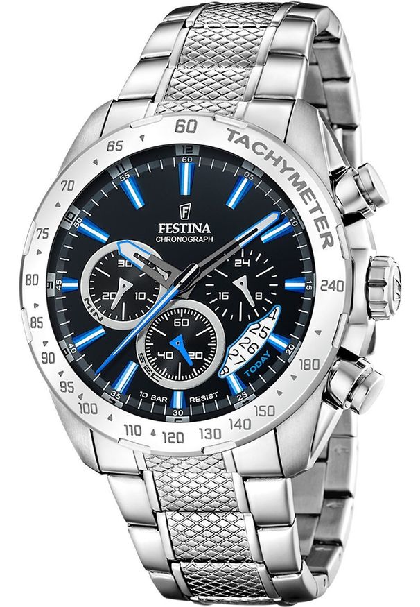 Zegarek Festina Zegarek męski Festina F20668-6 srebrny. Kolor: srebrny