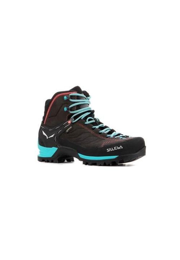 Buty trekkingowe damskie Salewa WS Mtn Trainer Mid Gtx. Wysokość cholewki: za kostkę. Zapięcie: sznurówki. Kolor: wielokolorowy, niebieski. Materiał: guma, materiał, syntetyk