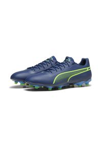 Buty piłkarskie męskie Puma King Pro Fg Ag M. Zapięcie: sznurówki. Kolor: wielokolorowy, szary, zielony. Materiał: materiał, syntetyk. Szerokość cholewki: normalna. Sport: piłka nożna