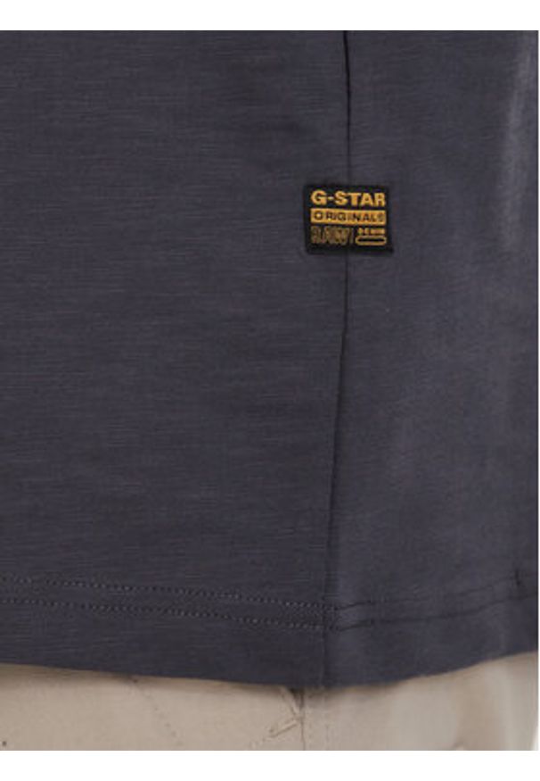 G-Star RAW - G-Star Raw T-Shirt Slub D28889-E512 Szary ciemny Relaxed Fit. Kolor: szary. Materiał: bawełna