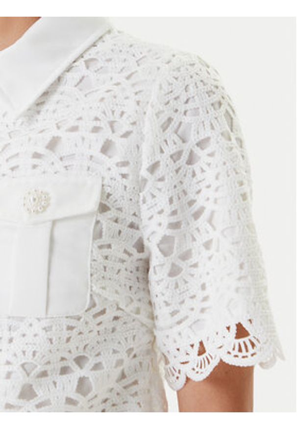 Morgan Koszula 251-CREMA Biały Regular Fit. Kolor: biały. Materiał: syntetyk