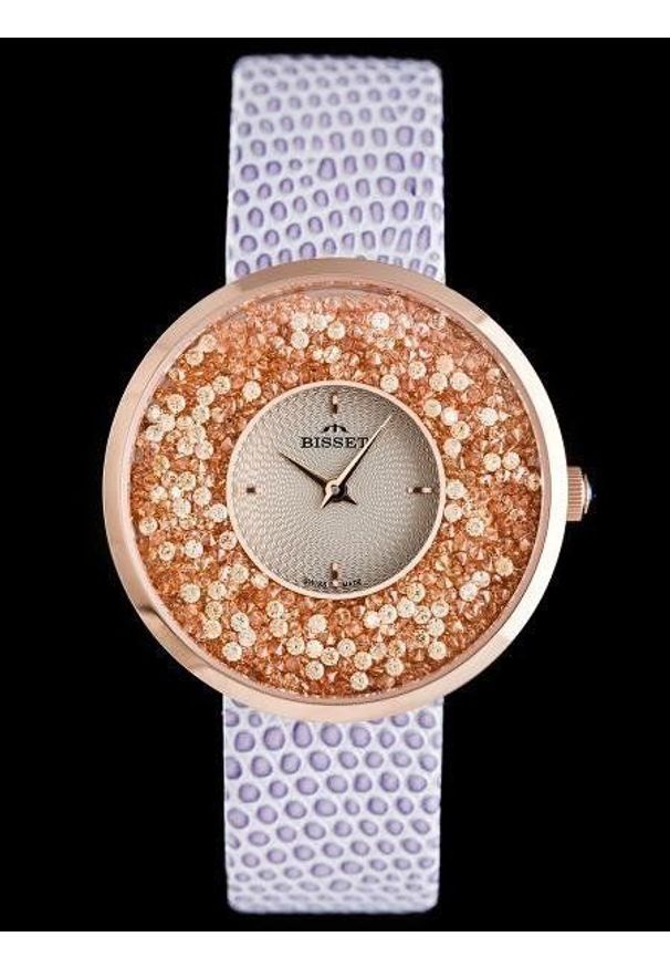 Zegarek Bisset ZEGAREK DAMSKI BISSET BSAE04 - white/purple (zb541b)