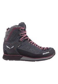 Buty trekkingowe damskie Salewa WS Mtn Trainer 2 Winter Gtx. Wysokość cholewki: za kostkę. Zapięcie: sznurówki. Kolor: szary. Materiał: materiał. Szerokość cholewki: normalna