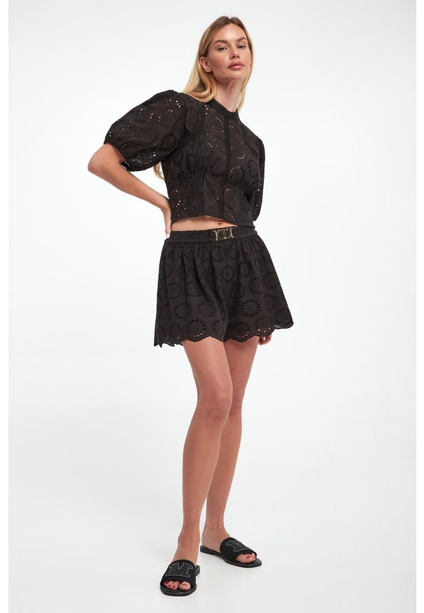 Twinset Milano - Bluzka damska ażurowa TWINSET. Wzór: ażurowy