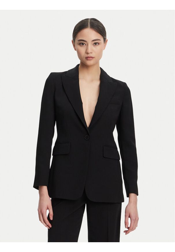 Marella Marynarka Kelly 2523046043 Czarny Regular Fit. Kolor: czarny. Materiał: syntetyk
