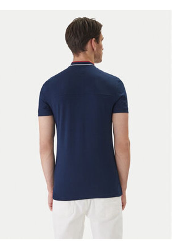 TOMMY HILFIGER - Tommy Hilfiger Polo Mao MW0MW34752 Granatowy Slim Fit. Typ kołnierza: polo. Kolor: niebieski. Materiał: bawełna