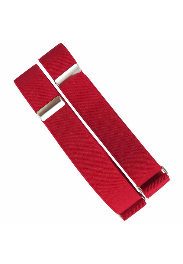 Modini - Czerwone opaski do rękawów koszuli X8. Kolor: czerwony. Materiał: guma